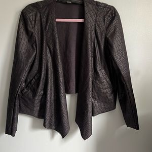 Stretch Faux croc pattern jacket